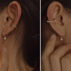 Wing Bling 14K Gold Earrings For Women 2 Lombus X One Size -Wing Bling Online Shop org 7079