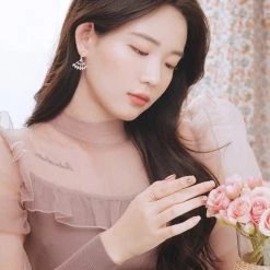 Wing Bling Casual Style Street Style Party Style Elegant Style Earrings For Women Silver (pierce) X One Size -Wing Bling Online Shop org 7087