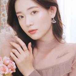 Wing Bling Casual Style Street Style Party Style Elegant Style Earrings For Women Silver (pierce) X One Size -Wing Bling Online Shop org 7088