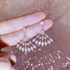 Wing Bling Casual Style Street Style Party Style Elegant Style Earrings For Women Silver (pierce) X One Size -Wing Bling Online Shop org 7091