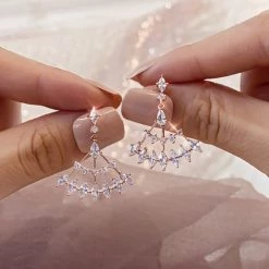 Wing Bling Casual Style Street Style Party Style Elegant Style Earrings For Women Silver (pierce) X One Size -Wing Bling Online Shop org 7094