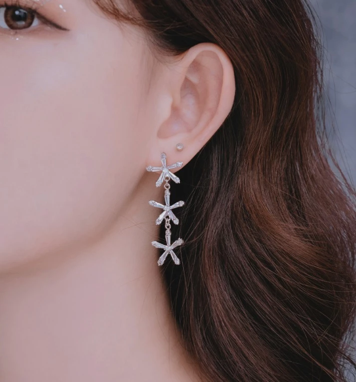 Wing Bling Casual Style Unisex Street Style Elegant Style Earrings For Women Silver X Free 3 Wing Bling Casual Style Unisex Street Style Elegant Style Earrings For Women Silver X Free