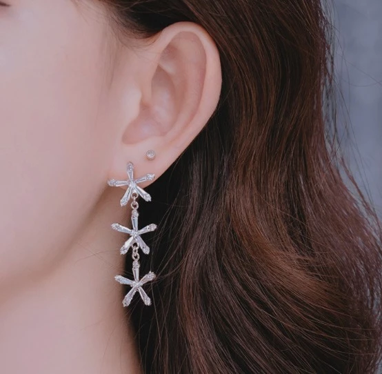 Wing Bling Casual Style Unisex Street Style Elegant Style Earrings For Women Silver X Free 10 Wing Bling Casual Style Unisex Street Style Elegant Style Earrings For Women Silver X Free - Image 8