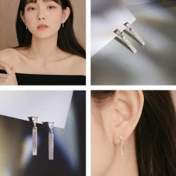 Wing Bling Casual Style Street Style Elegant Style Earrings For Women Silver X One Size -Wing Bling Online Shop org 7229