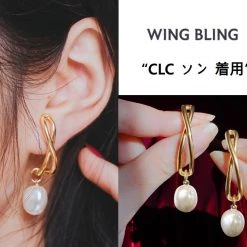 Wing Bling Casual Style Street Style Elegant Style Earrings For Women Gold X One Size