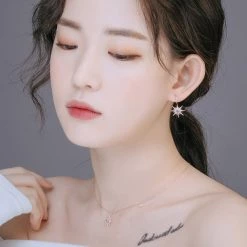 Wing Bling Casual Style Street Style Elegant Style Earrings For Women Silver X One Size -Wing Bling Online Shop org 7240