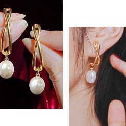 Wing Bling Casual Style Street Style Elegant Style Earrings For Women Gold X One Size -Wing Bling Online Shop org 734