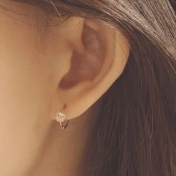 Wing Bling Casual Style Office Style 14K Gold Elegant Style Earrings For Women Rose Gold (stock Check Required) X One Size -Wing Bling Online Shop org 7365