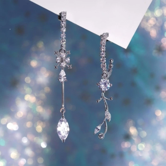 Wing Bling Earrings For Women No Color Specification X Piercing 4 Wing Bling Earrings For Women No Color Specification X Piercing - Image 2