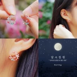 Wing Bling Earrings For Women Silver X One Size