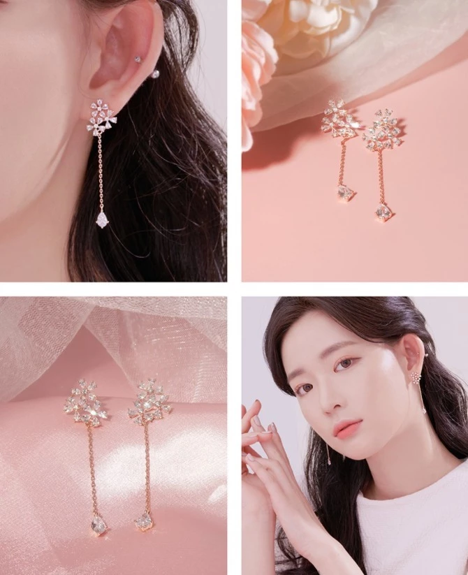 Wing Bling Earrings For Women Pink X One Size 3 Wing Bling Earrings For Women Pink X One Size