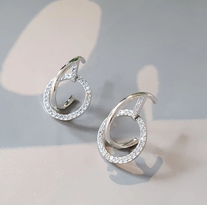 Wing Bling Earrings For Women Gold X One Size 4 Wing Bling Earrings For Women Gold X One Size - Image 2