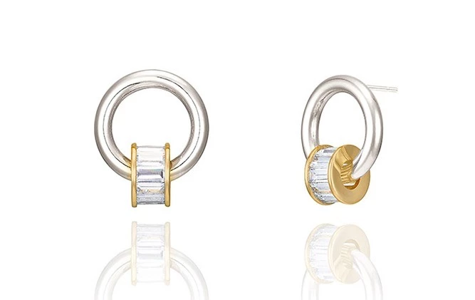 Wing Bling Earrings For Women Gold X One Size 6 Wing Bling Earrings For Women Gold X One Size - Image 4