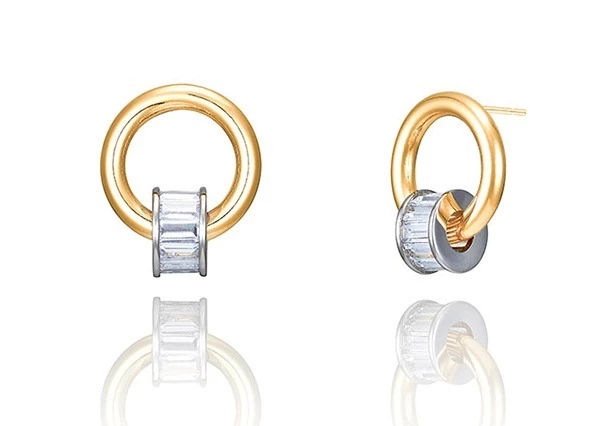 Wing Bling Earrings For Women Gold X One Size 7 Wing Bling Earrings For Women Gold X One Size - Image 5