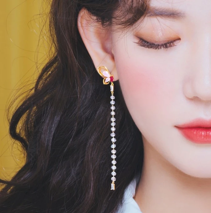 Wing Bling Earrings For Women Gold X Piercing 4 Wing Bling Earrings For Women Gold X Piercing - Image 2