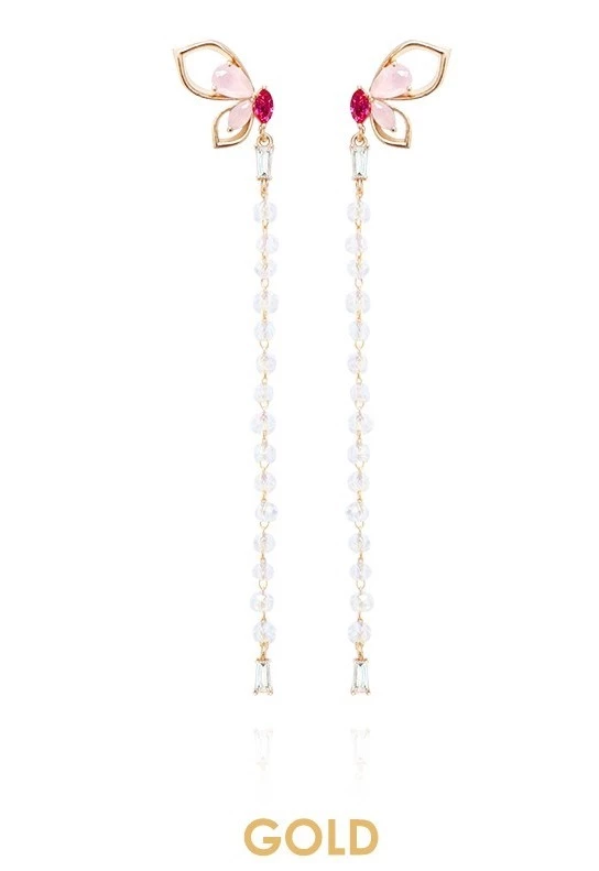 Wing Bling Earrings For Women Gold X Piercing 6 Wing Bling Earrings For Women Gold X Piercing - Image 4