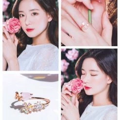 Wing Bling Rings For Women Pink X One Size