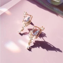 Wing Bling Earrings For Women Pink X Earring -Wing Bling Online Shop org 7678