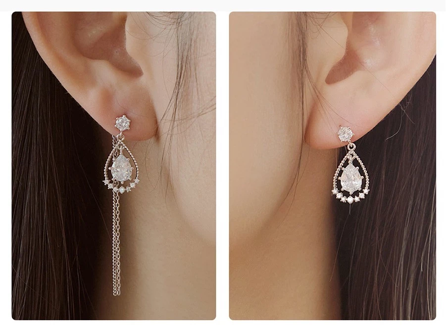 Wing Bling Earrings For Women Gold X One Size 7 Wing Bling Earrings For Women Gold X One Size - Image 5