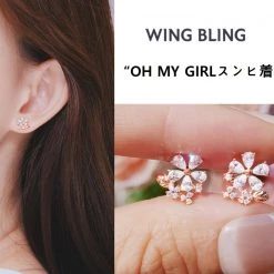 Wing Bling Casual Style Street Style Elegant Style Earrings For Women Pinkgold X One Size
