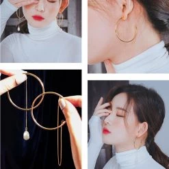 Wing Bling Casual Style Street Style Elegant Style Earrings For Women Gold X One Size -Wing Bling Online Shop org 7933