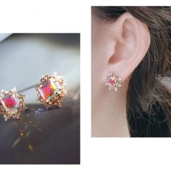 Wing Bling Party Style Silver Platinum With Jewels Office Style (item3536) For Women Pink X One Size -Wing Bling Online Shop org 7952