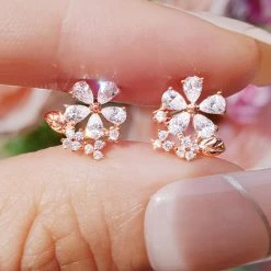 Wing Bling Casual Style Street Style Elegant Style Earrings For Women Pinkgold X One Size -Wing Bling Online Shop org 797