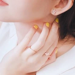 Wing Bling Casual Style Street Style Elegant Style Earrings For Women Pinkgold X One Size -Wing Bling Online Shop org 799