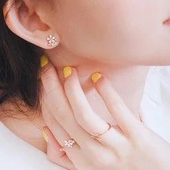 Wing Bling Casual Style Street Style Elegant Style Earrings For Women Pinkgold X One Size -Wing Bling Online Shop org 802