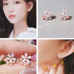 Wing Bling Casual Style Street Style Elegant Style Earrings For Women Pinkgold X One Size -Wing Bling Online Shop org 803
