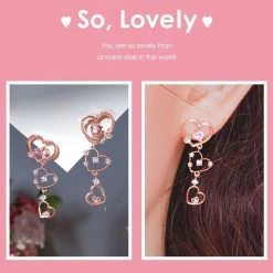 Wing Bling Casual Style Street Style Elegant Style Earrings For Women Pink X One Size -Wing Bling Online Shop org 809