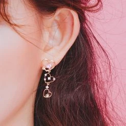 Wing Bling Casual Style Street Style Elegant Style Earrings For Women Pink X One Size -Wing Bling Online Shop org 812