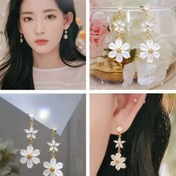 Wing Bling Casual Style Street Style Party Style Elegant Style Earrings For Women Gold (earrings) X One Size -Wing Bling Online Shop org 821
