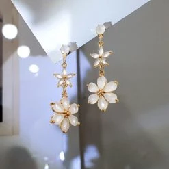 Wing Bling Casual Style Street Style Party Style Elegant Style Earrings For Women Gold (earrings) X One Size -Wing Bling Online Shop org 826