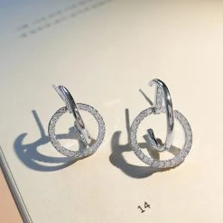 Wing Bling Casual Style Street Style Elegant Style Earrings For Women Silver X One Size -Wing Bling Online Shop org 865