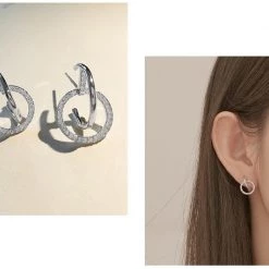 Wing Bling Casual Style Street Style Elegant Style Earrings For Women Silver X One Size -Wing Bling Online Shop org 869
