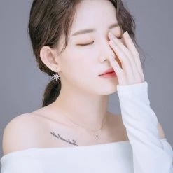 Wing Bling Casual Style Party Style Elegant Style Earrings For Women Silver (pierce) X One Size -Wing Bling Online Shop org 903